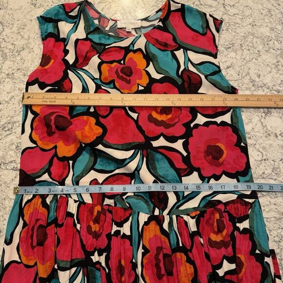 Anthropologie Corey Lynn Calter Tiered Short Sleeve Dress Size Medium Floral - Picture 11 of 16